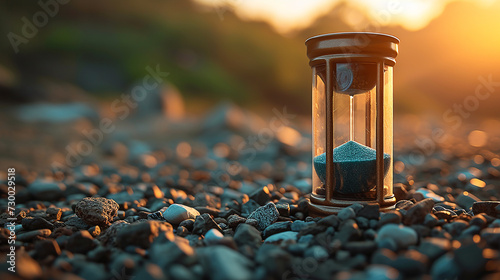 hourglass on sand