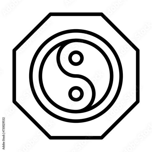 Yin Yang line icon