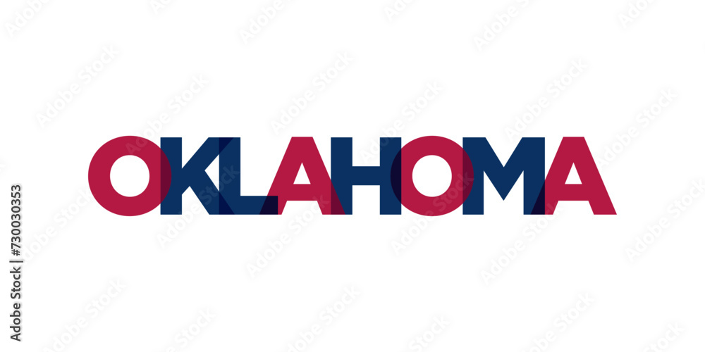 Oklahoma, USA typography slogan design. America logo with graphic city lettering for print and web.