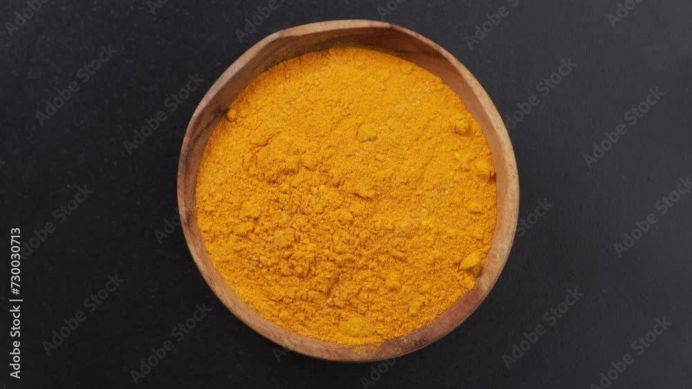 turmeric powder top view in bowl spice food turmeric powder top view in bowl spice food