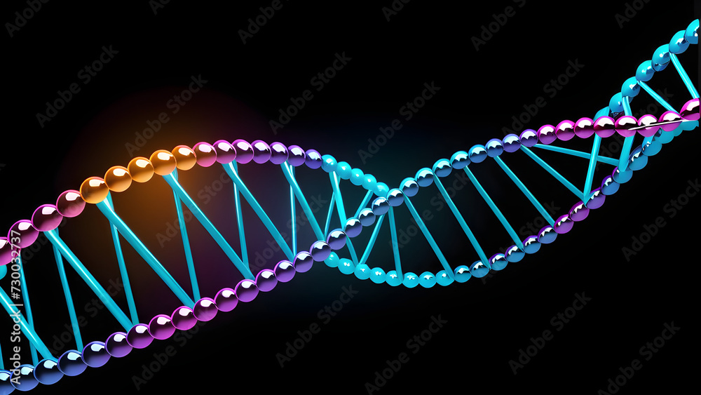 Obraz premium DNA helix icon vector clipart isolated on a black background. with black copy space.