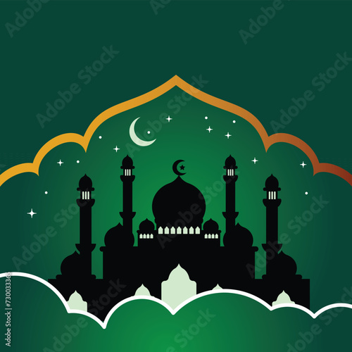 ramadan kareem greeting card, islamic vector illustration, banner poster ramadan