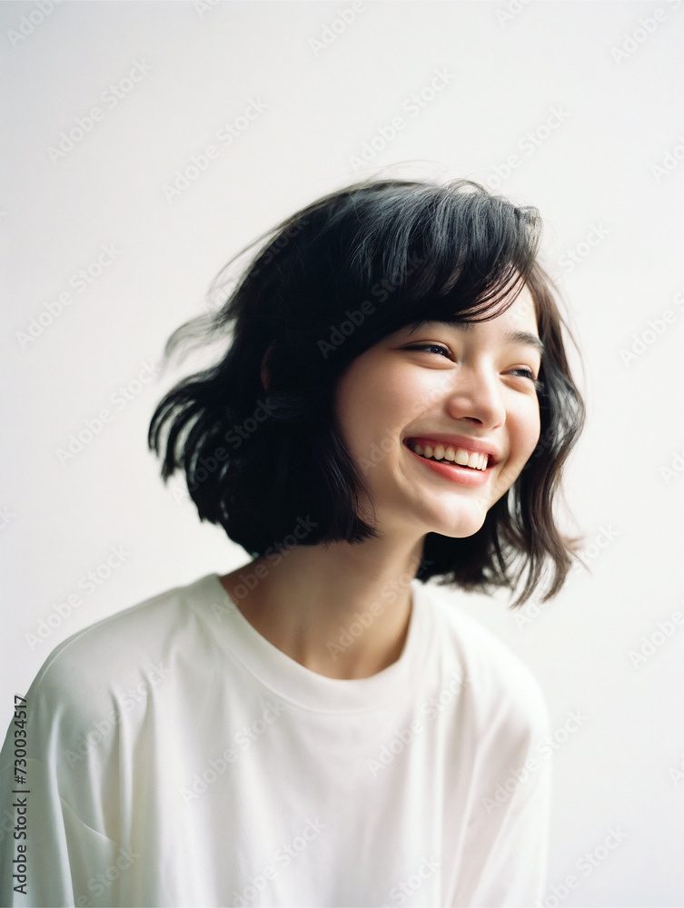 爽やかな笑顔の女性 爽やかな笑顔の女性