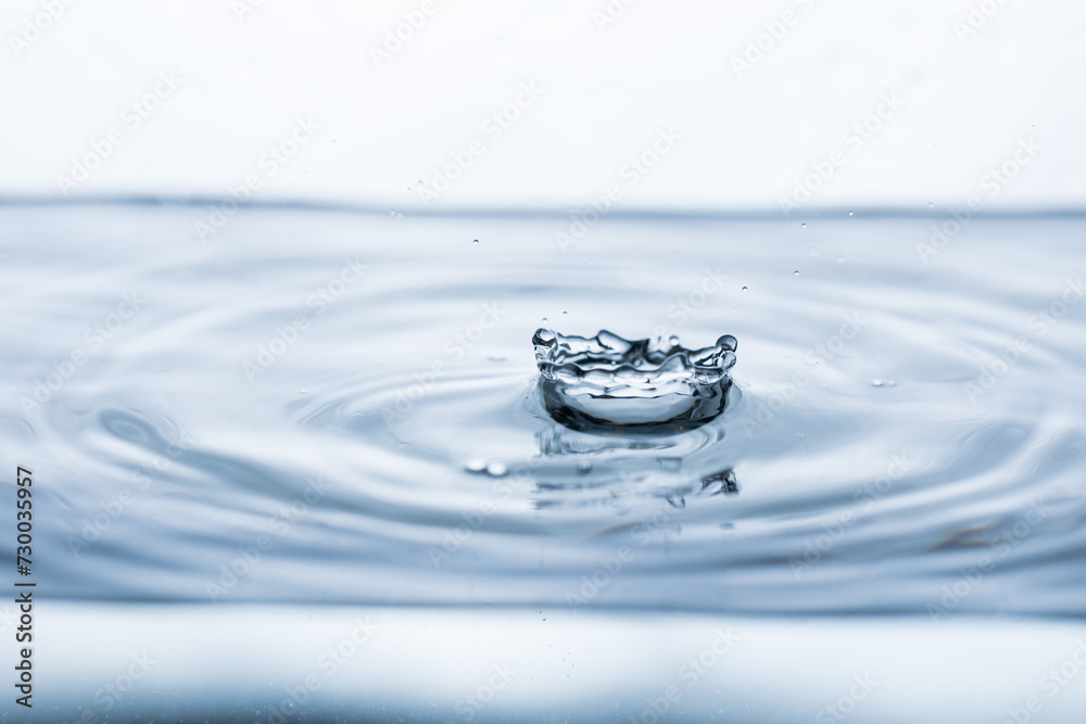 A mesmerizing splash in crystal-clear water against a pristine white backdrop. Ideal for advertising water-related products or promoting relaxation and purity A mesmerizing splash in crystal-clear water against a pristine white backdrop. Ideal for advertising water-related products or promoting relaxation and purity