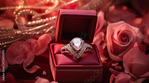Luxurious velvet box holding a sparkling heart © Rihab
