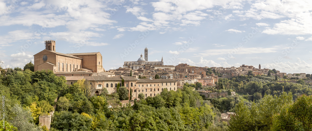 Panorama of Sienna in Tuscany, Italy