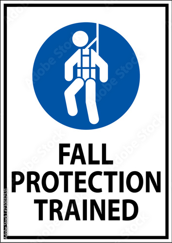 Hard Hat Decals, Fall Protection Trained