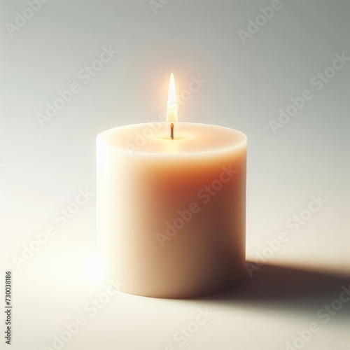 Aromatic  candle and flowers 