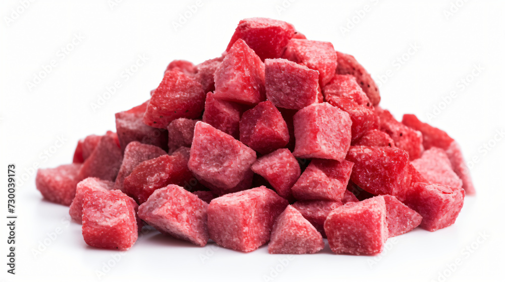 Heap of freeze dried strawberries