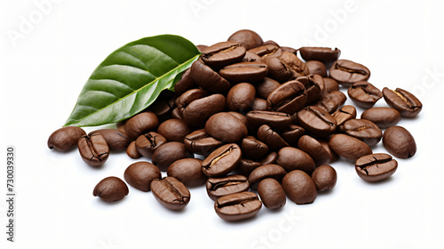 Heap of roasted coffee beans