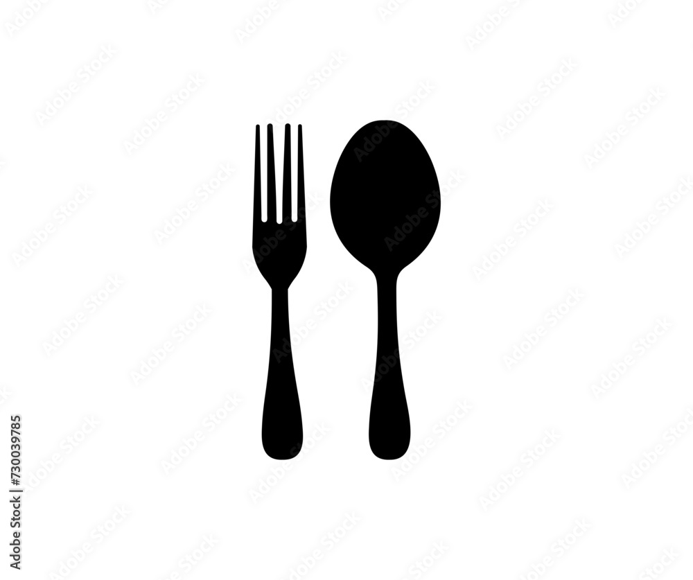 Fork and spoon icon symbol sign. Cutlery silhouettes vector design and illustration.
Fork and spoon icon symbol sign. Cutlery silhouettes vector design and illustration.
