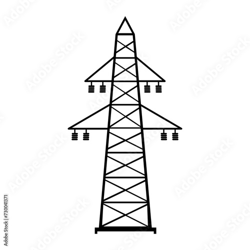 Electricity Tower vector icon on white background