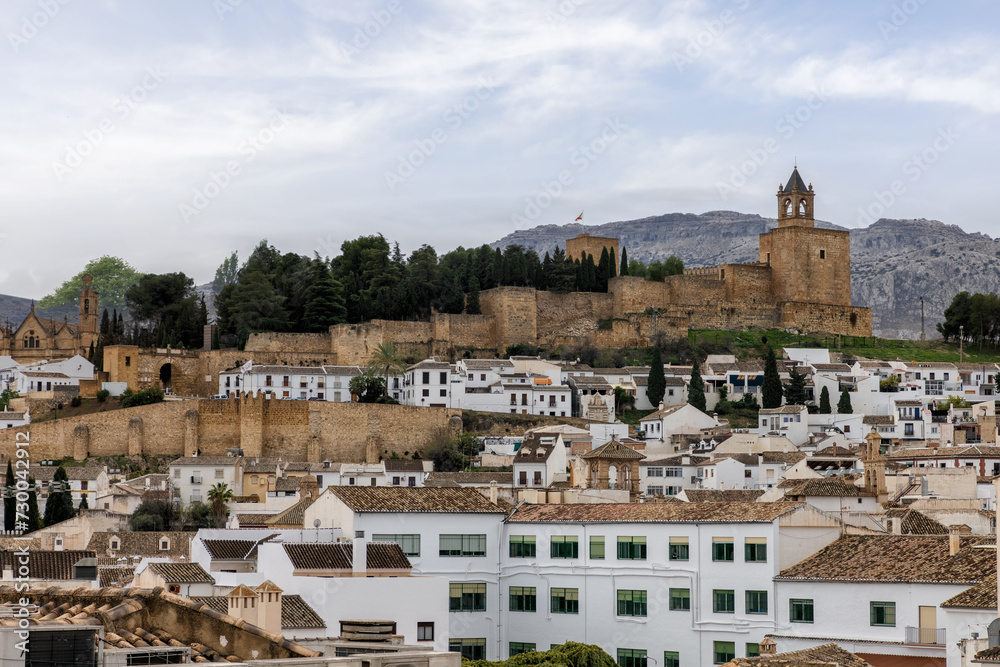 Beautiful view of the Antequera's skyline, Andalusia, Spain.
