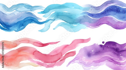 watercolor clip art flowing watercolor strokes