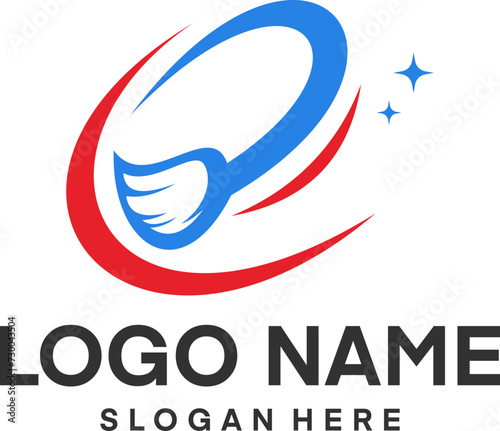 Cleaning logo vector template. This logo suitable for business