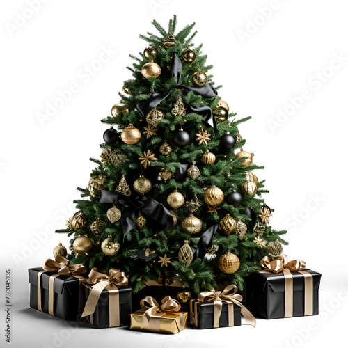 Christmas tree with gifts underneath PNG