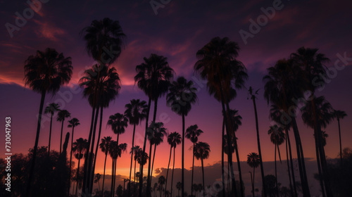 palm tree silhouettes against the twilight sky. © Possibility Pages