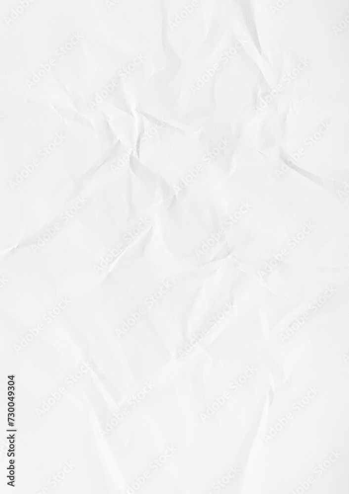 White Crumpled Paper Background