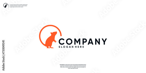 Animals mouse logo design template