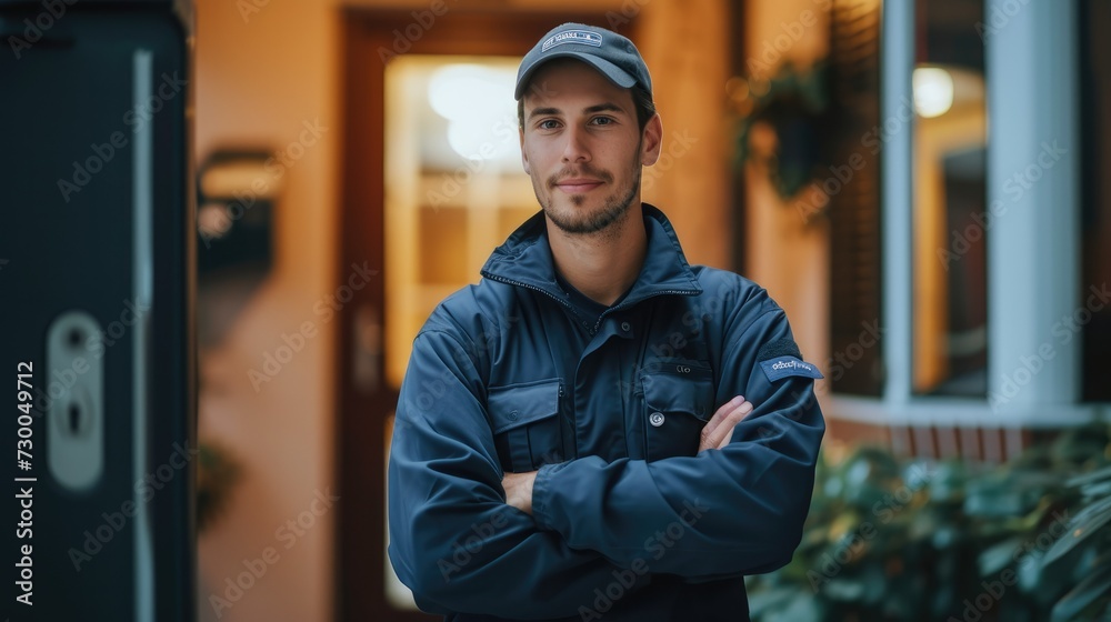 An emergency locksmith at home. Generative AI. An emergency locksmith at home. Generative AI.