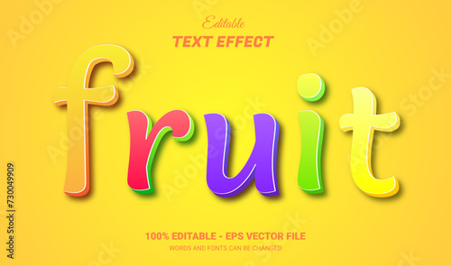 fruit editable text effect
