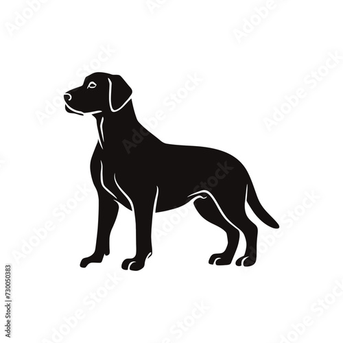 labrador dog vector silhouette