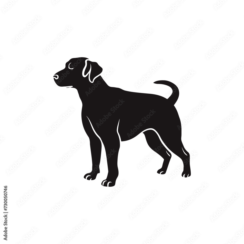 labrador dog vector silhouette