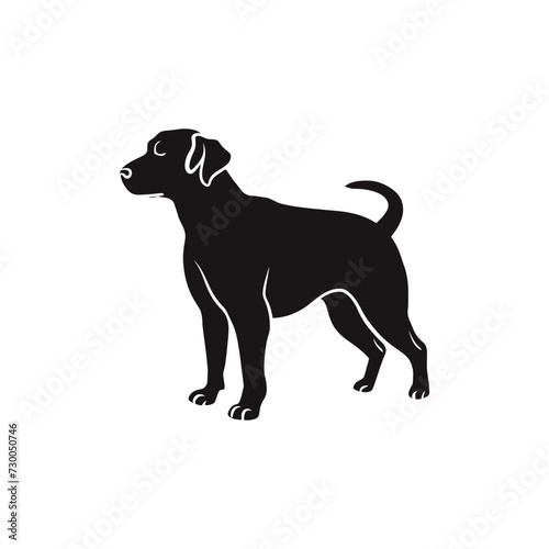 labrador dog vector silhouette