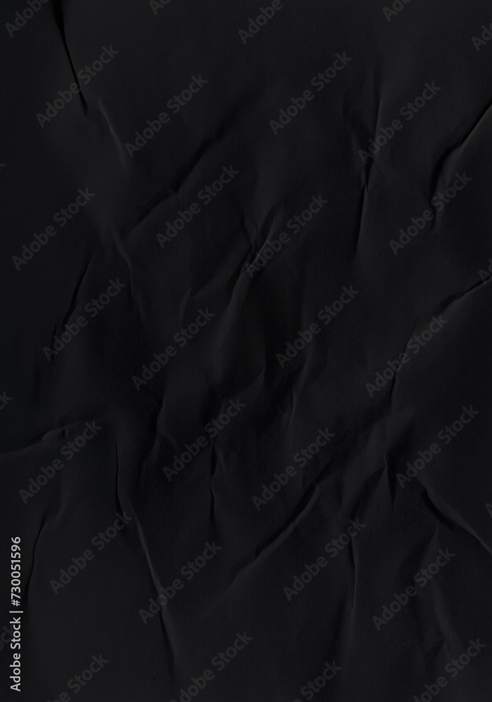 Obraz premium Black Crumpled Paper Background