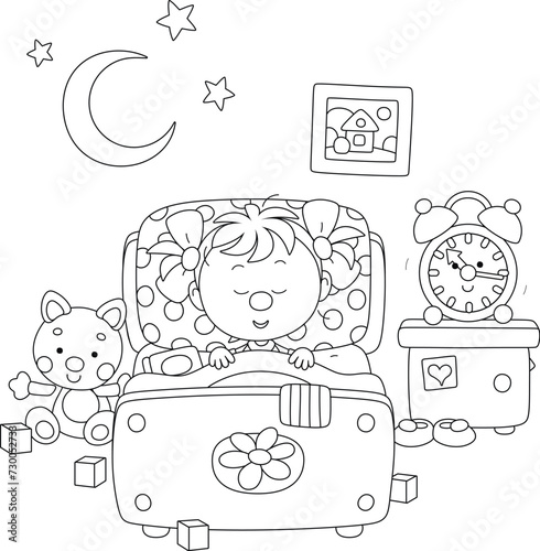 Little girl sleeping in her...