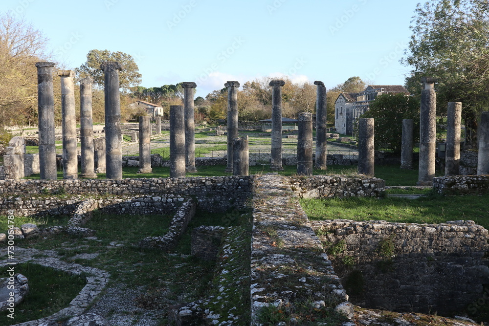 Altilia - Colonne della Basilica nel Parco Archeologico di Sepino dal Macellum