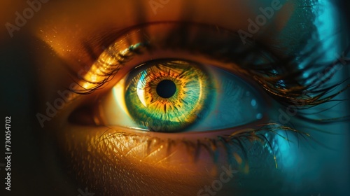 A detailed close-up of a person's eye. Perfect for illustrating concepts related to vision, beauty, and emotions