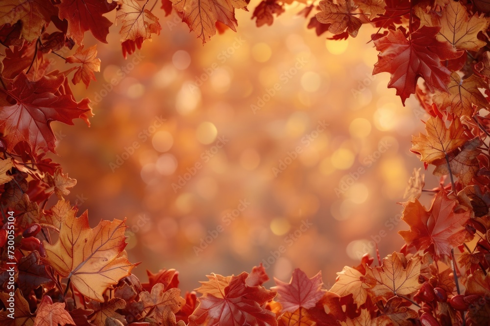 A heart-shaped wreath made entirely of colorful autumn leaves. Perfect for autumn-themed decorations or romantic projects A heart-shaped wreath made entirely of colorful autumn leaves. Perfect for autumn-themed decorations or romantic projects