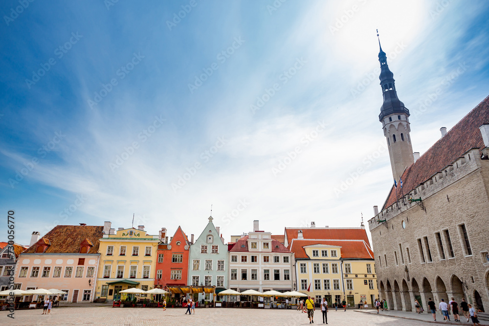 Fototapeta premium Tallinn, Estonia. Town hall square