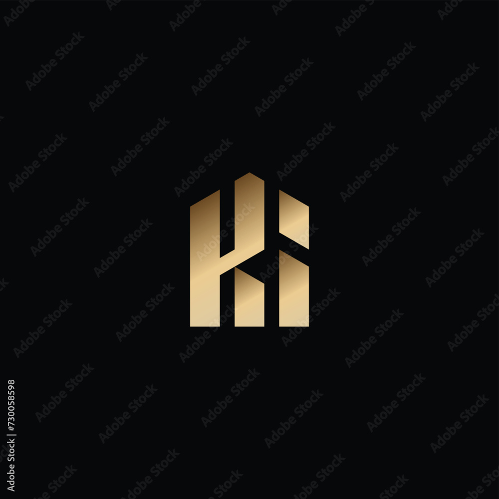 Abstract K and I Luxury Logo Abstract K and I Luxury Logo