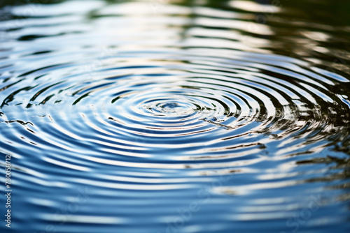 ripples on the water in the form of circles