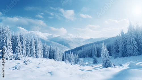 Snowy winter scene