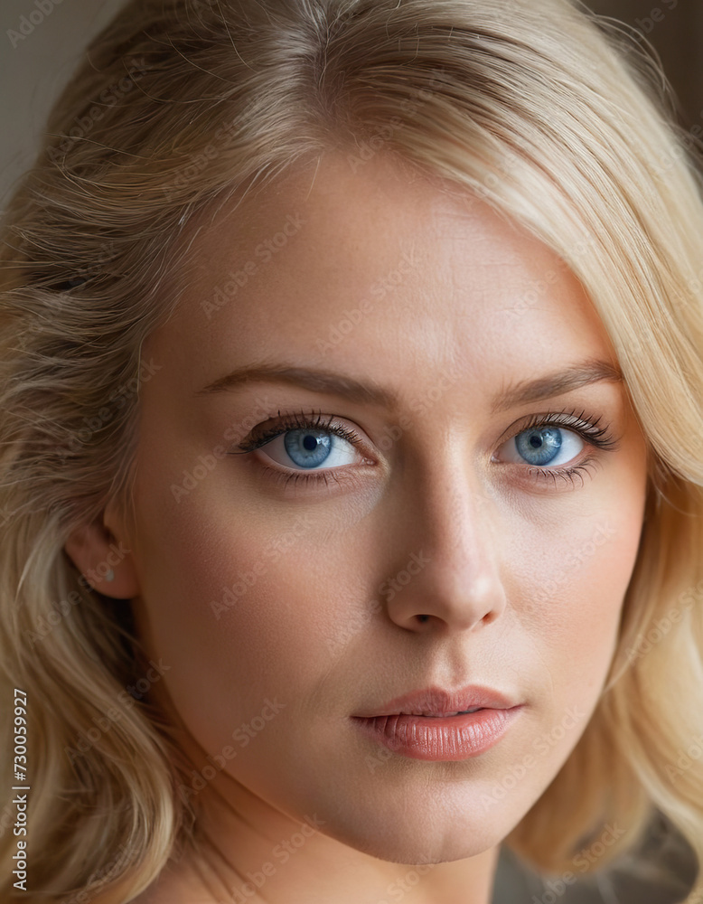 cute tender blonde with blue eyes, portrait cute tender blonde with blue eyes, portrait