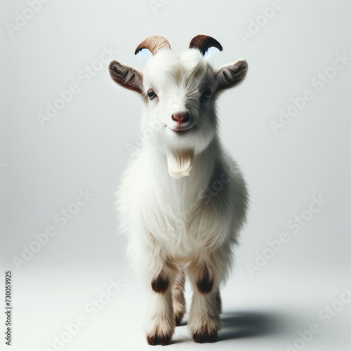 goat on white background 