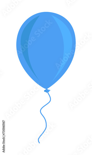 Blue balloon on white background vector illustration
