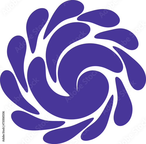 Fluid pattern illustration. Liquify abstract hand drawing design element