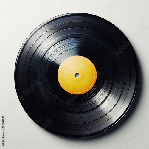 vinyl record on white 