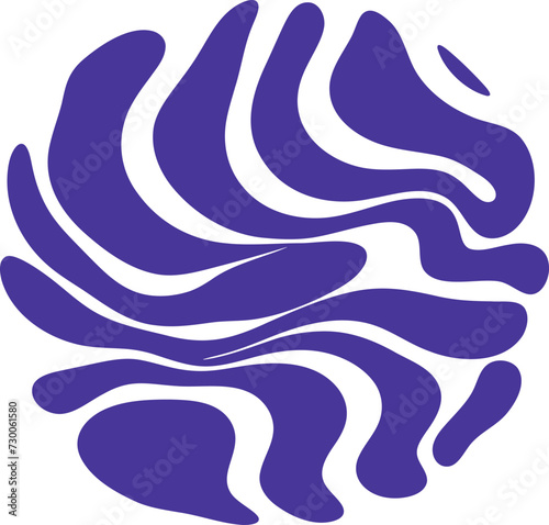 Fluid pattern illustration. Liquify abstract hand drawing design element