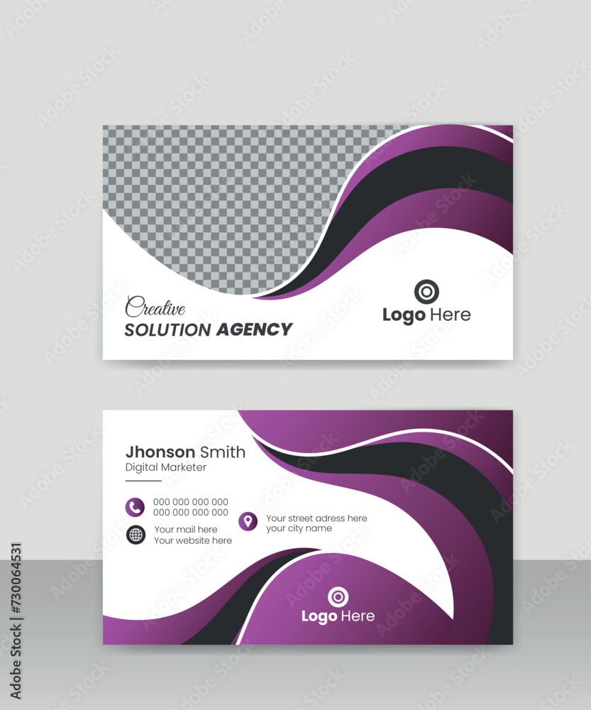 Naklejka premium Creative Modern Business and Clean Business Card Design Template