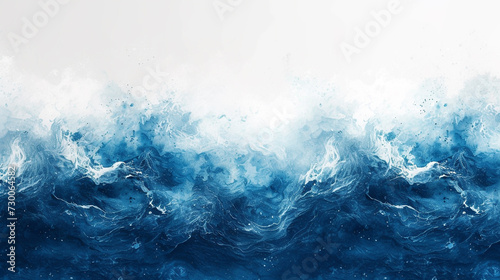 Abstract watercolor paint wave background with gradient deep blue color and liquid fluid grunge texture. Dark ocean wave for graphic resource background.  © Adnan Haider