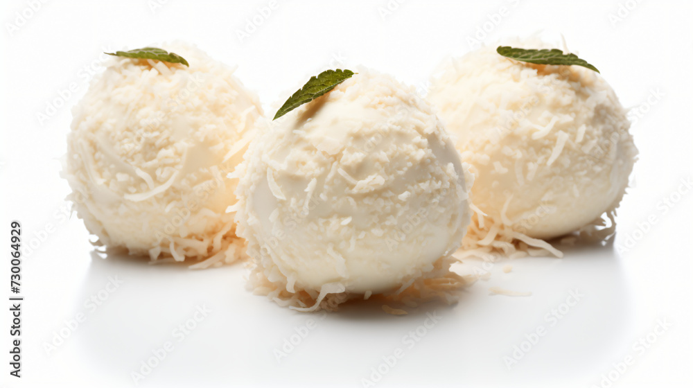 Three vanilla ice cream