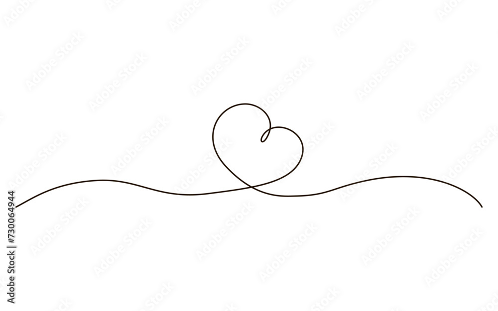 Heart continuous one line symbol drawing. Love romantic icon in simple linear doodle style vector illustration with editable stroke. Design for wedding festive card Heart continuous one line symbol drawing. Love romantic icon in simple linear doodle style vector illustration with editable stroke. Design for wedding festive card