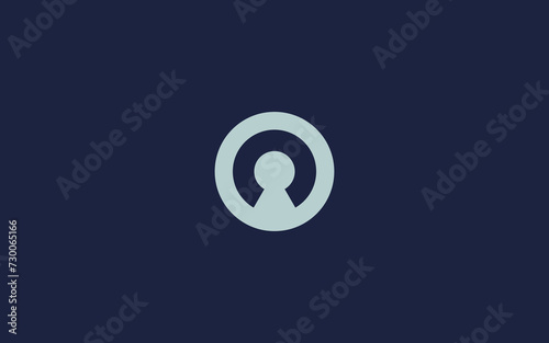 keyhole circle logo icon design vector design template inspiration