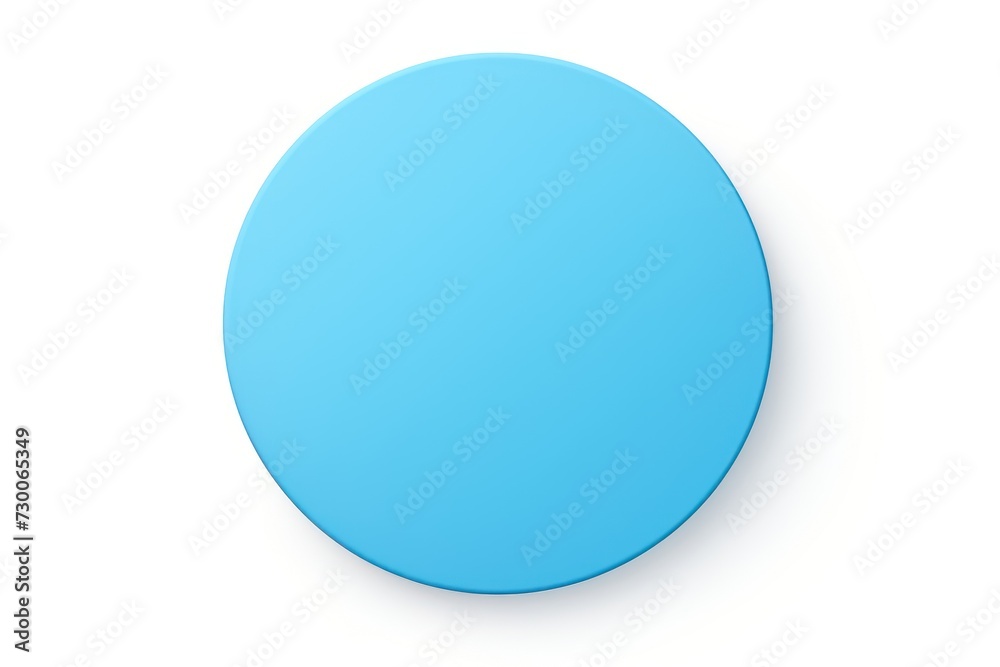 blue round square isolated on white background