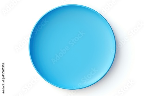 blue round square isolated on white background